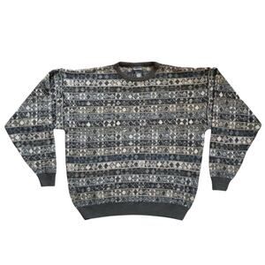 Vintage 90s Sweater Knit Crewneck Mens Fairy Grunge Grandpa Y2K Retro Mens XL
